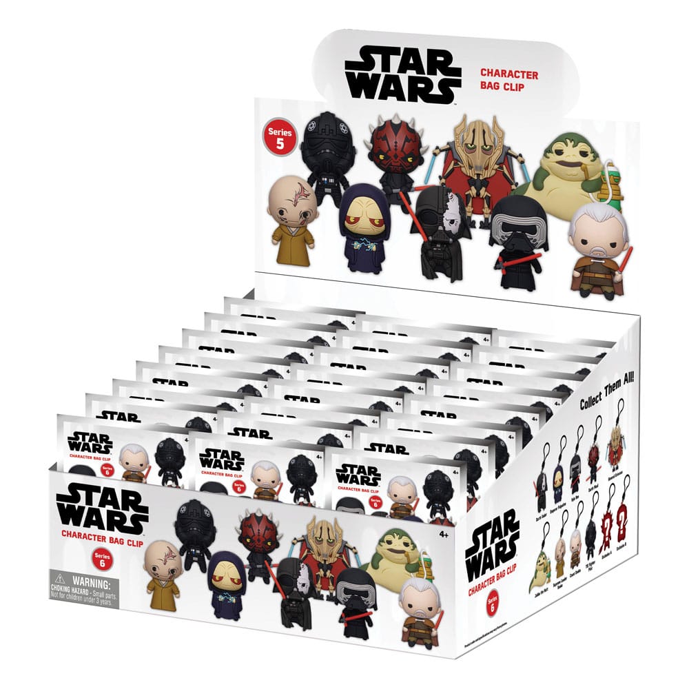 Star Wars 3D PVC Bag Clips Year of the Dark Side Series 1 Display (24) Monogram Int.