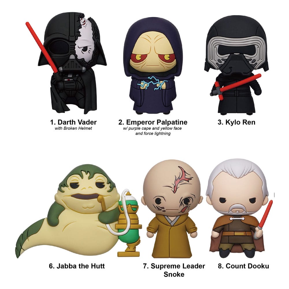 Star Wars 3D PVC Bag Clips Year of the Dark Side Series 1 Display (24) Monogram Int.