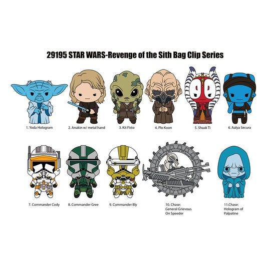Star Wars-EP III Revenge Of Sith 3D PVC Bag Clips Series 1 Display (24)