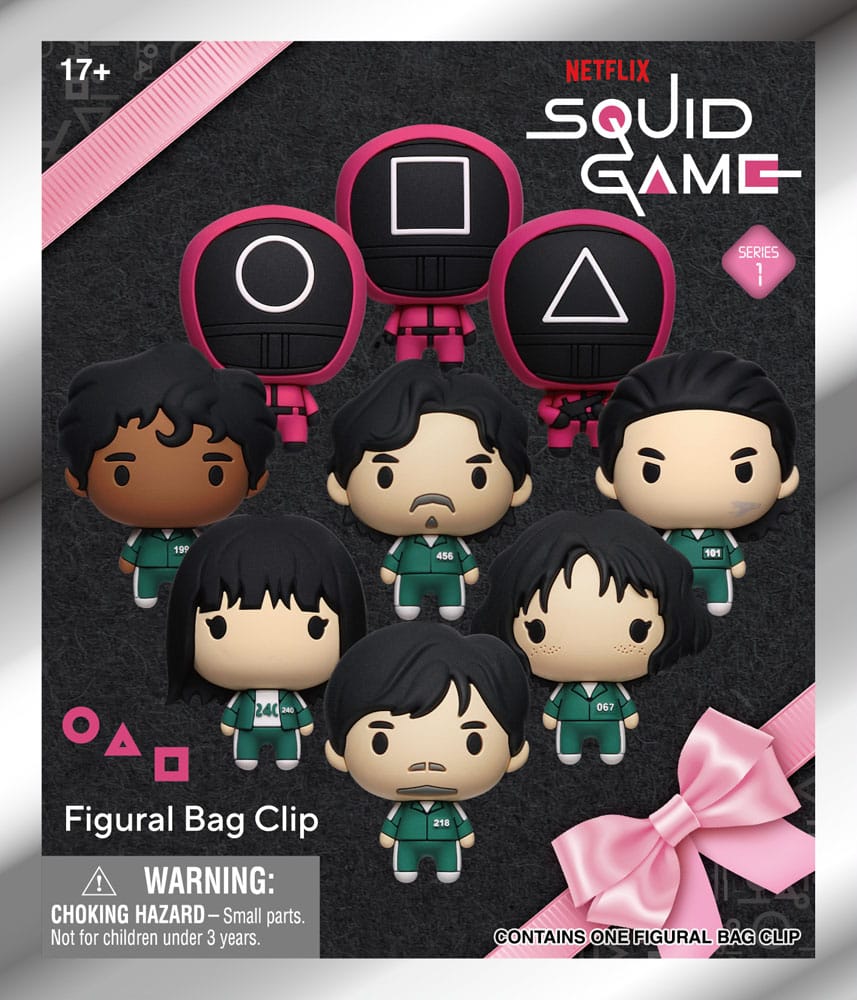 Squid Game 3D PVC Bag Clips Series 1 Display (24) Monogram Int.