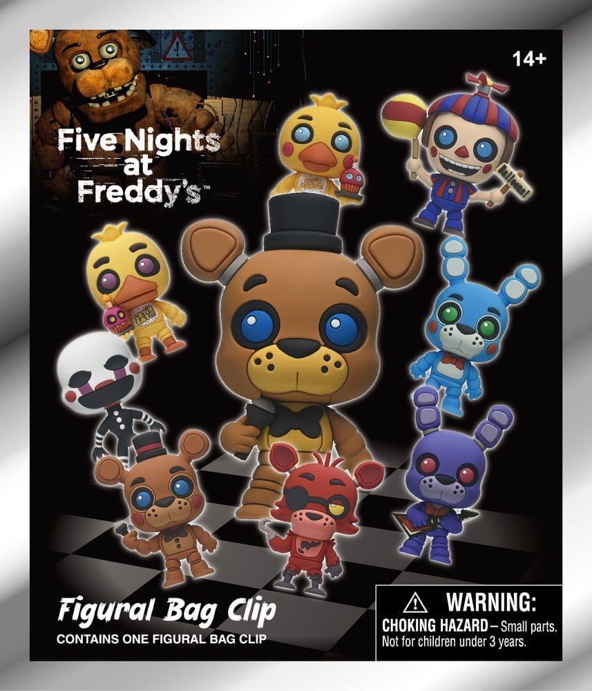 Five Nights at Freddy's 3D PVC Bag Clips Series 1 Display (24) Monogram Int.