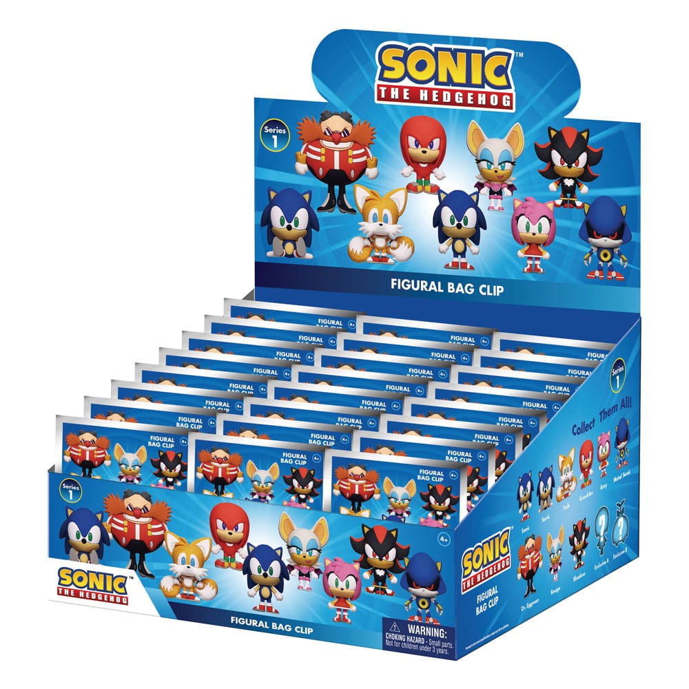 Sonic - The Hedgehog 3D PVC Bag Clips Series 1 Display (24) Monogram Int.