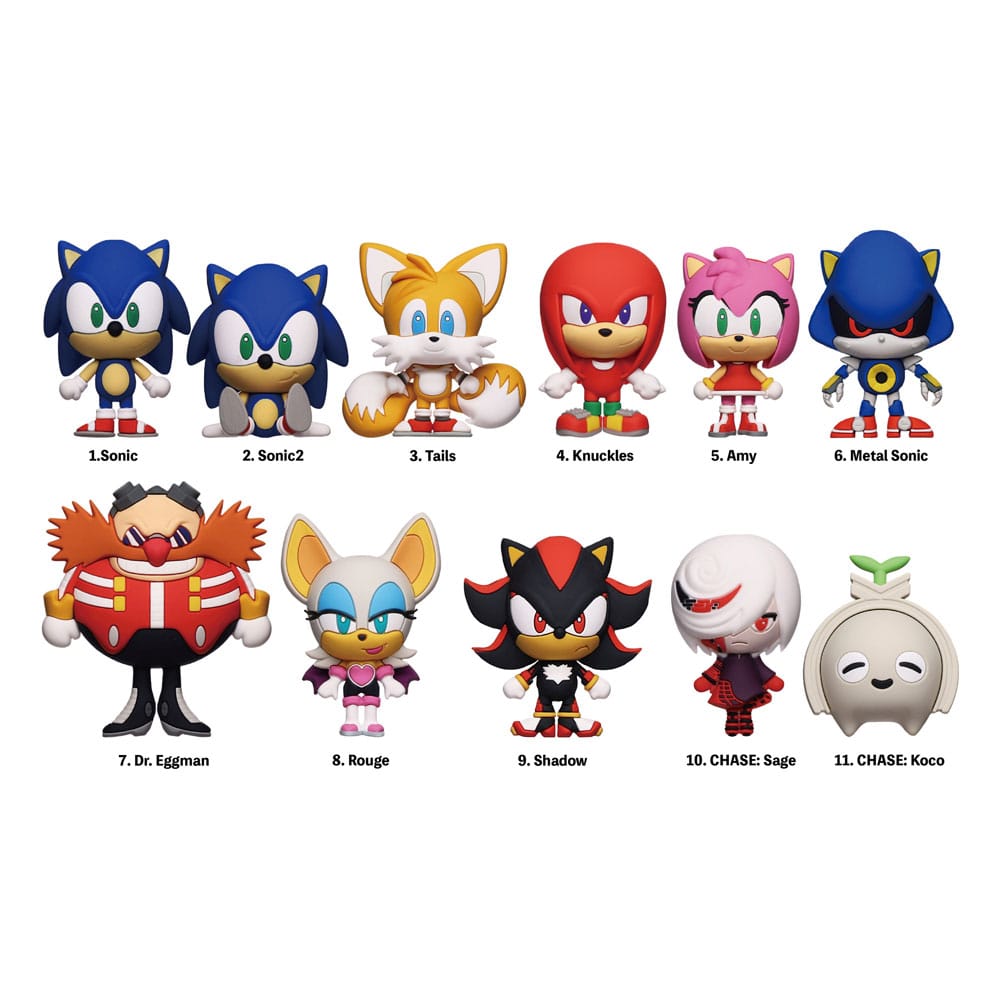 Sonic - The Hedgehog 3D PVC Bag Clips Series 1 Display (24) Monogram Int.