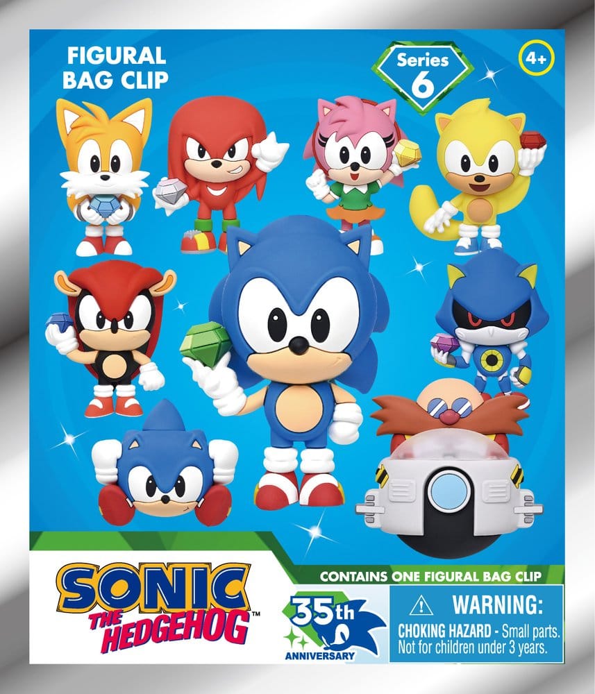 Sonic the Hedgehog 3D PVC Bag Clips Series 6 Display (24) Monogram Int.