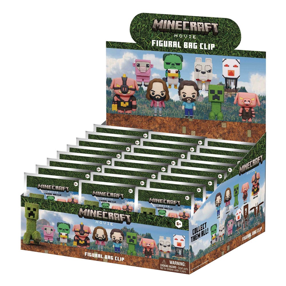 Minecraft 3D PVC Bag Clips Series 1 Display (24) Monogram Int.