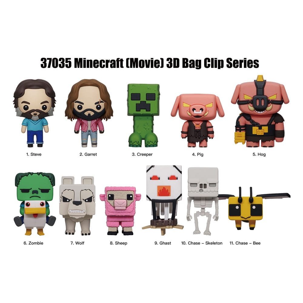 Minecraft 3D PVC Bag Clips Series 1 Display (24) Monogram Int.