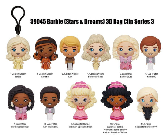 Barbie 3D PVC Bag Clips Series 3 Display (24)