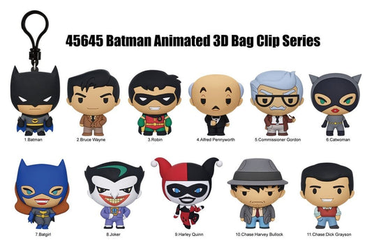 Batman: The Animated Series 3D Foam Bag Clips Series 1 Display (24) Monogram Int.