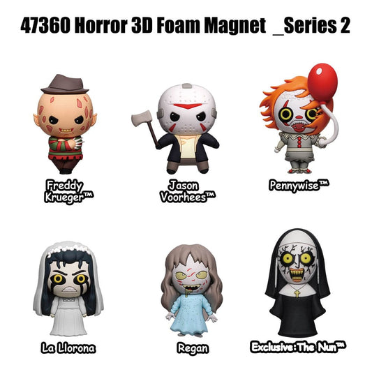 Warner Brother Horror blind pack Series 2 Display (12) Magnets
