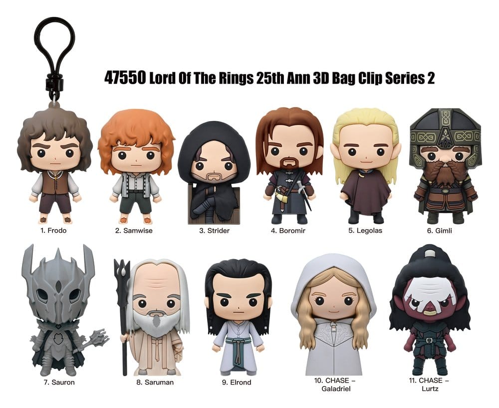 Lord of the Rings 3D Foam Bag Clips Series 2 Display (24)