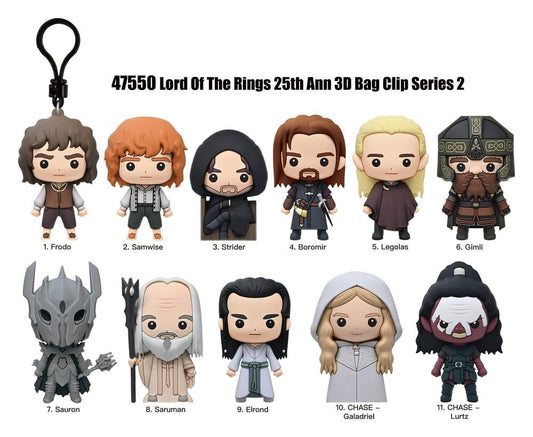 Lord of the Rings 3D Foam Bag Clips Series 2 Display (24)