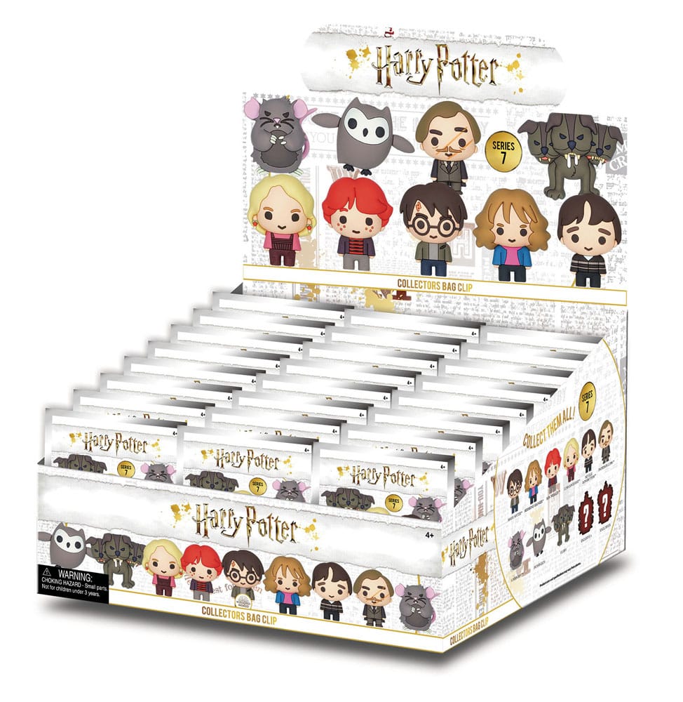 Harry Potter 3D PVC Bag Clips Series 7 Display (24) Monogram Int.