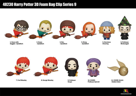 Harry Potter 3D Foam Bag Clips Series 9 Display (24) Monogram Int.