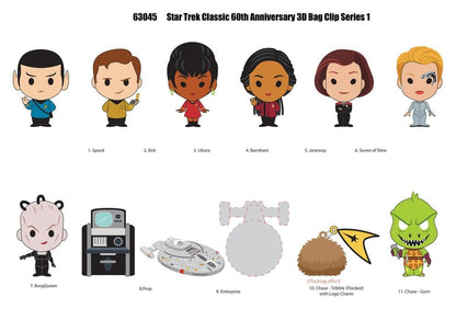 Star Trek 3D Foam Bag Clips Serie 1 Display (24) Monogram Int.