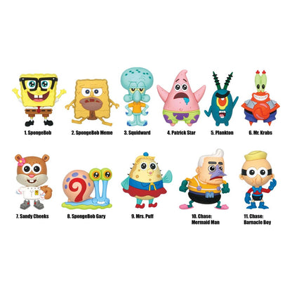 SpongeBob Squarepants 3D PVC Bag Clips Classic Series 3 Display (24) Keyrings