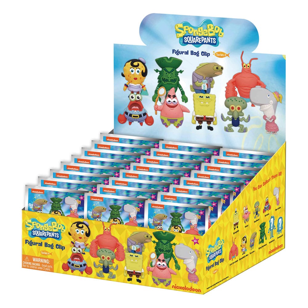 Nickelodeon Classics 3D PVC Bag Clips Series 4 Display (24) Keyrings