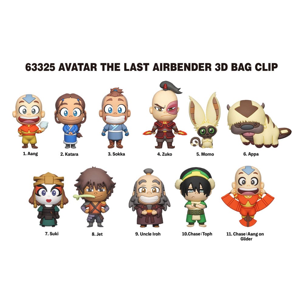 Avatar: The Last Airbender 3D PVC Bag Clips Series 1 Display (24) Monogram Int.