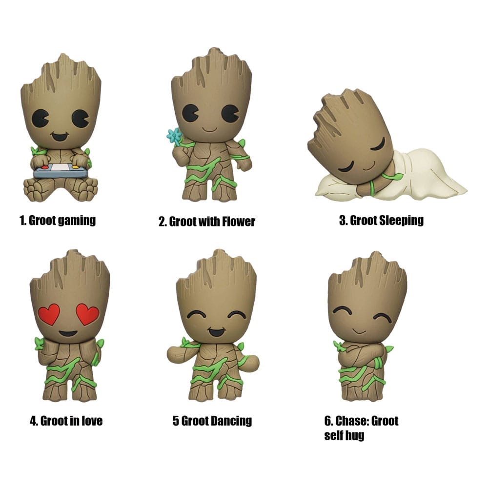 Guardian of the Galaxy 3D Magnets Groot Series 2 Display (12) Magnets