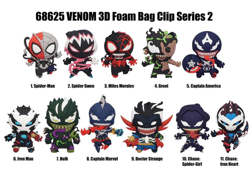 Venom 3D PVC Bag Clips Series 2 Display (24) Monogram Int.