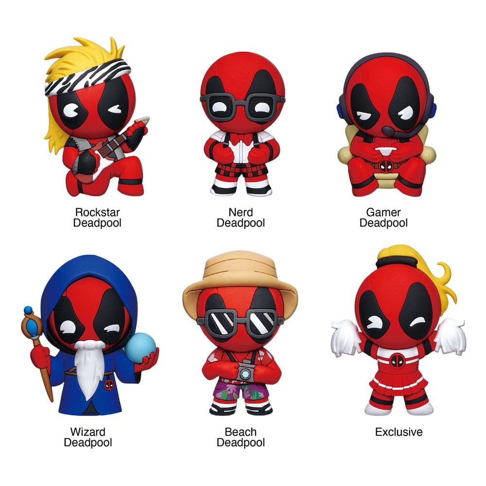 Marvel 3D Magnets Deadpool Classic Series 1 Display (12) Magnets