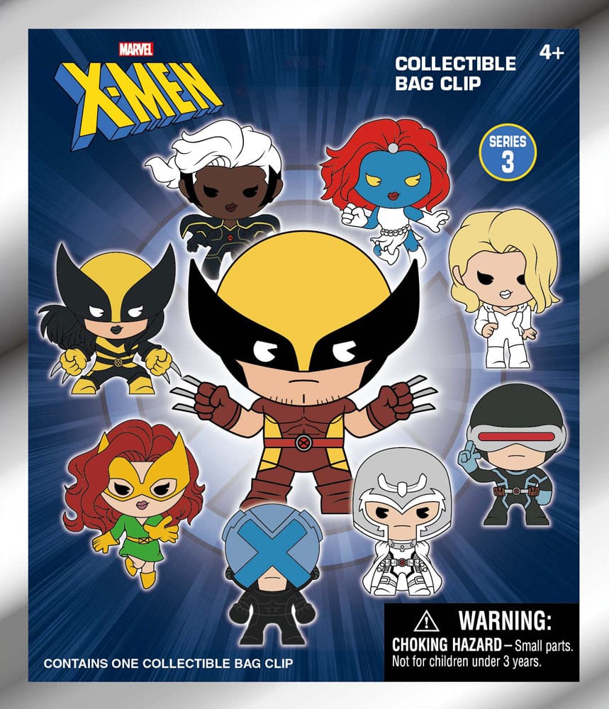 Marvel 3D Foam Bag Clips X-men Classic Series 3 Display (24) Monogram Int.