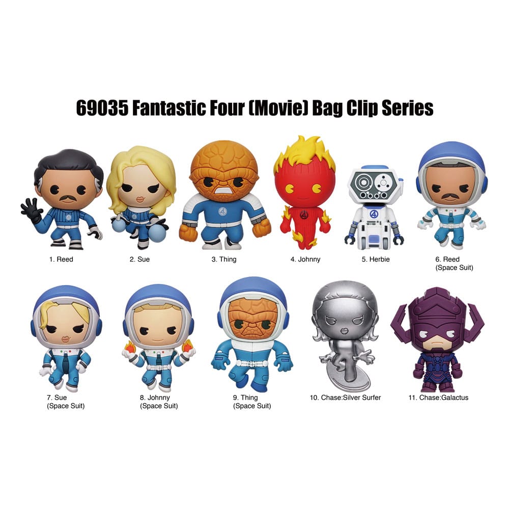 Fantastic Four 3D PVC Bag Clips Movie Display (24) Monogram Int.
