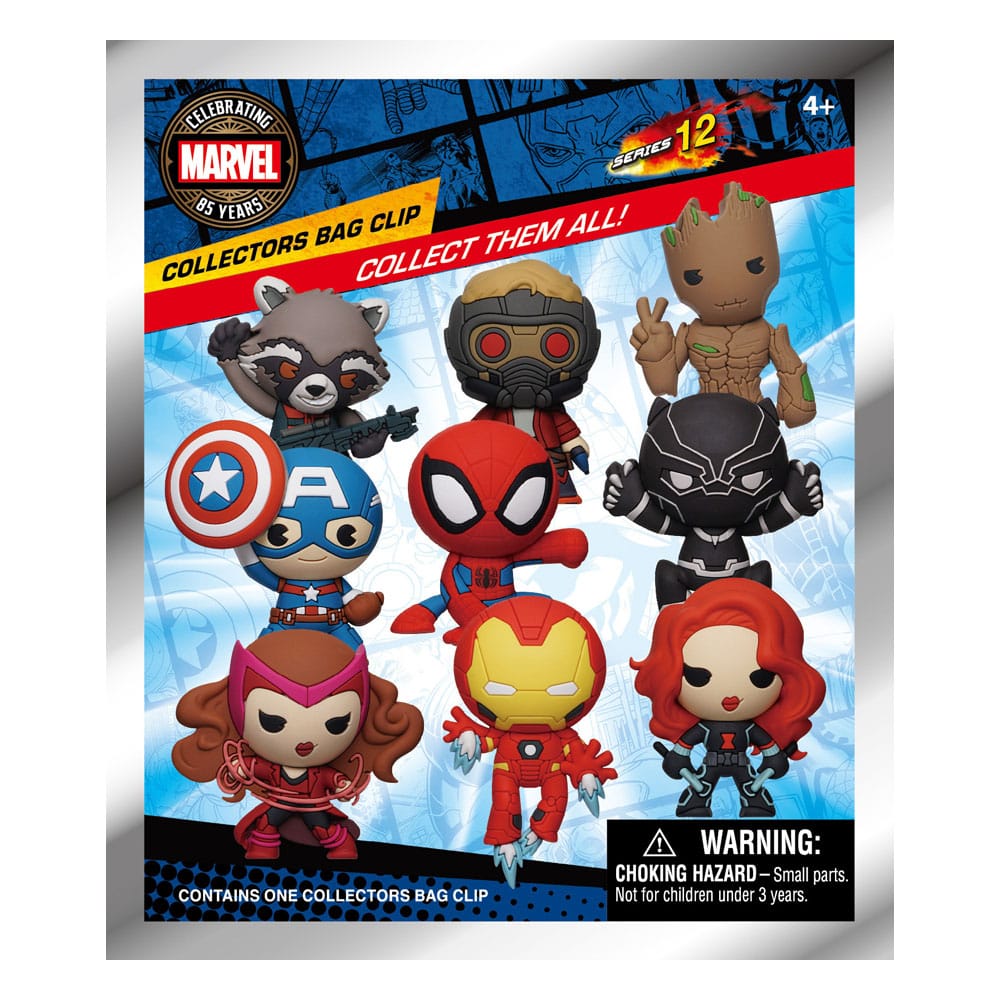 Marvel 3D PVC Bag Clips 85th Core Comic Series 12 Display (24) Monogram Int.