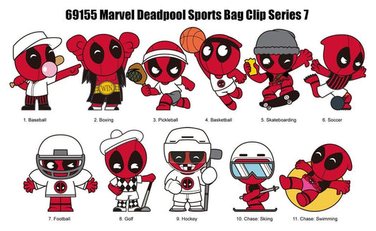 Deadpool 3D PVC Bag Clips Series 7 Display (24)