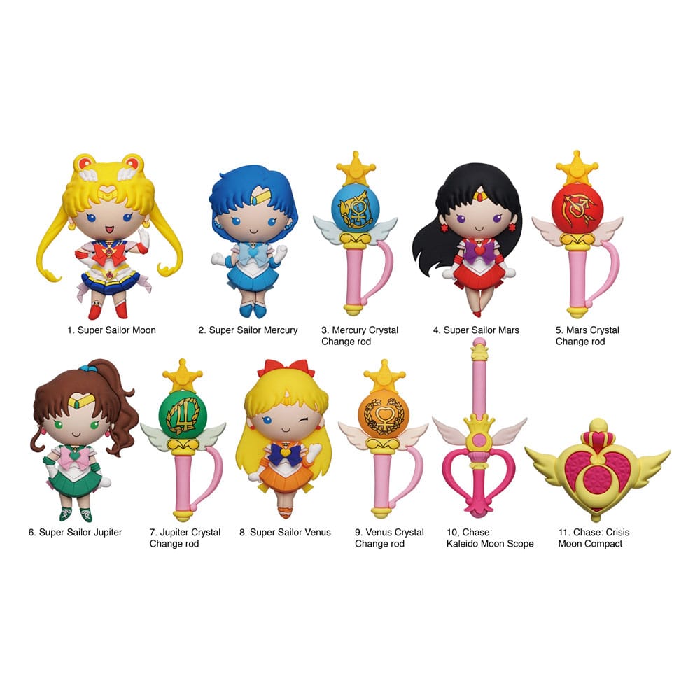 Sailor Moon 3D PVC Bag Clips Series 7 Display (24) Monogram Int.