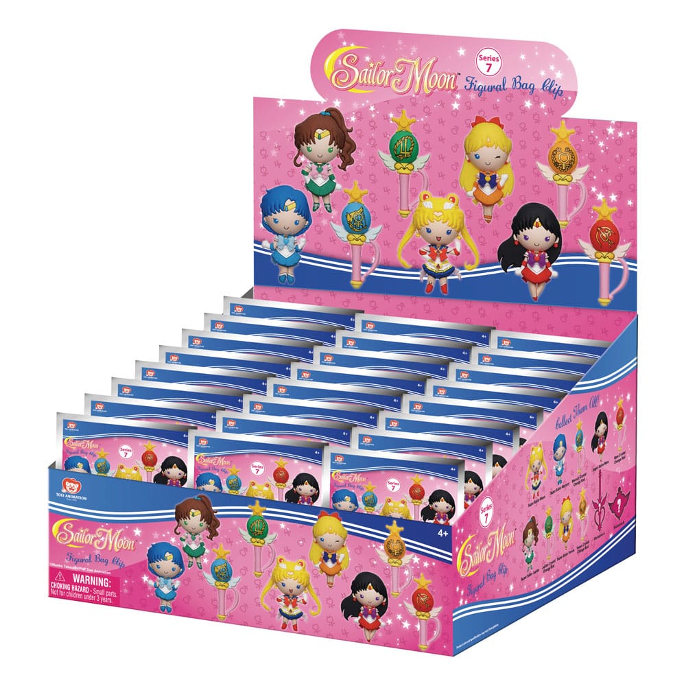 Sailor Moon 3D PVC Bag Clips Series 7 Display (24) Monogram Int.