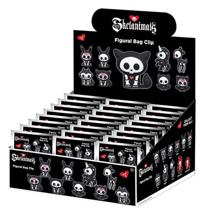 Skelanimals 3D PVC Bag Clips Series 1 Blind Bag Display (24)