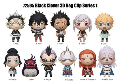 Black Clover 3D Foam Bag Clips Serie 1 Display (24) Monogram Int.