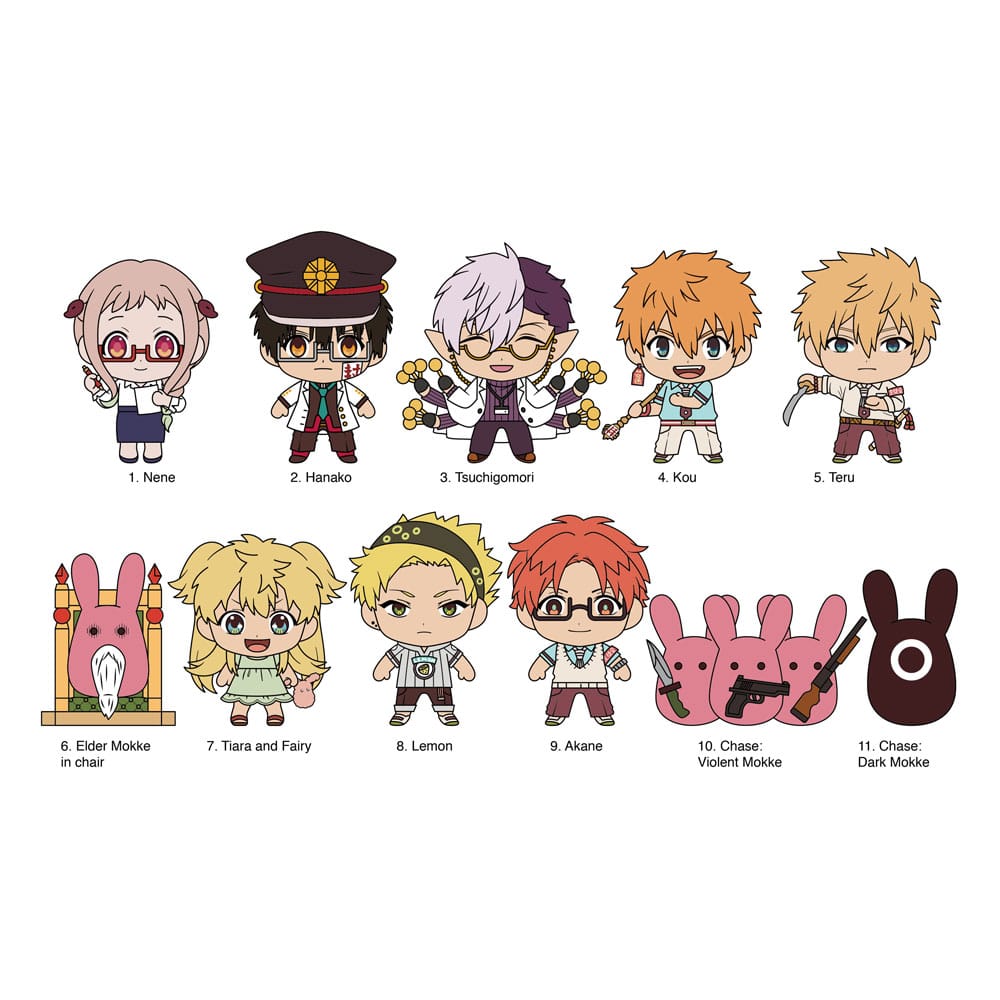 Toilet-Bound Hanako-kun 3D PVC Bag Clips Series 3 Display (24) Monogram Int.