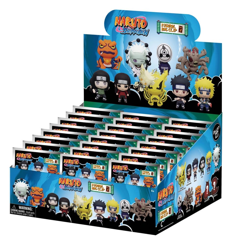 Naruto 3D Foam Bag Clips Series 8 Display (24) Monogram Int.