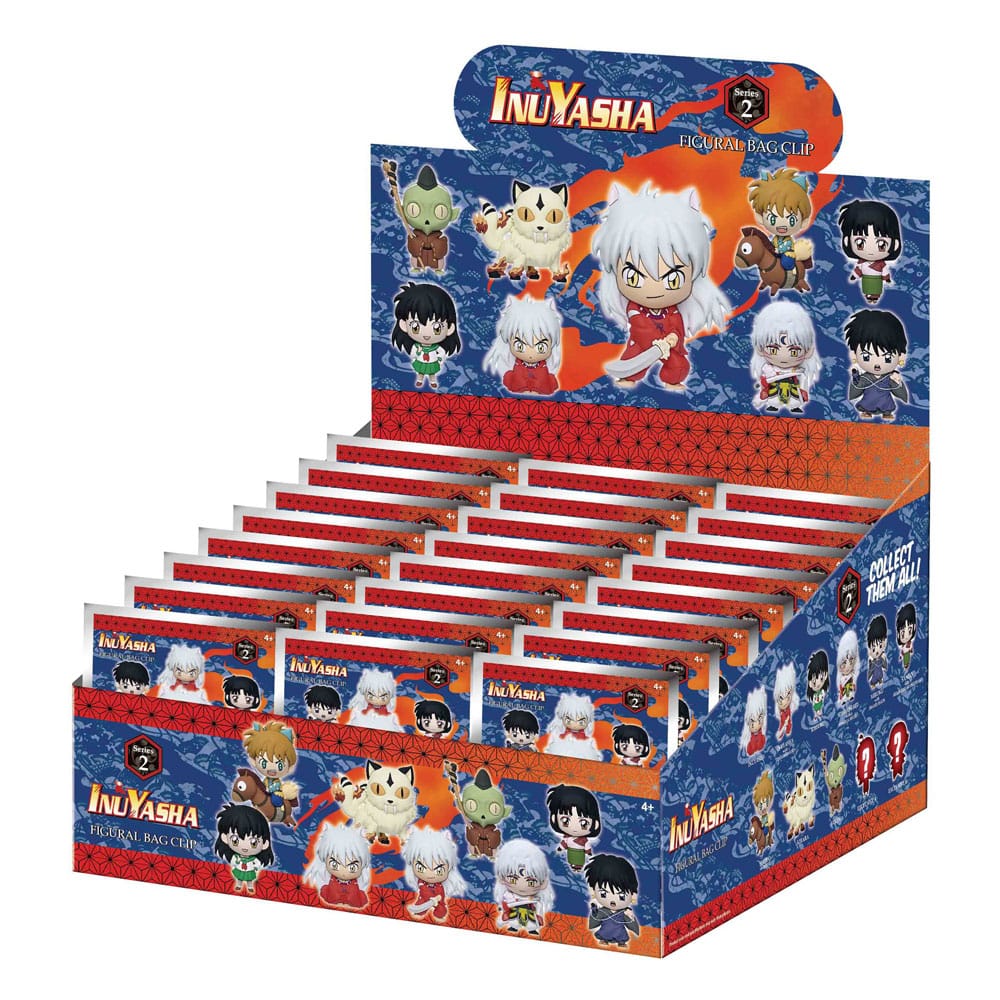 InuYasha 3D Foam Bag Clips Series 2 Display (24)