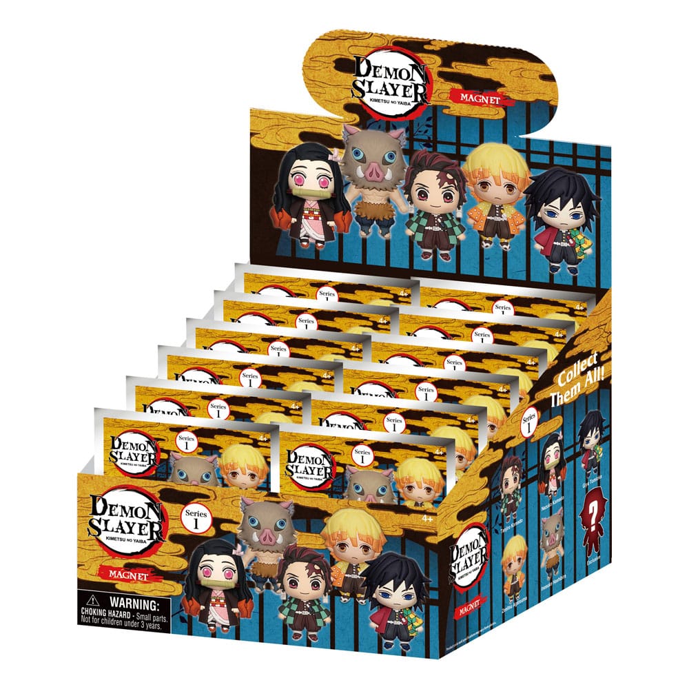 Demon Slayer: Kimetsu no Yaiba 3D 3D Magnets Series 1 Display (12) Monogram Int.