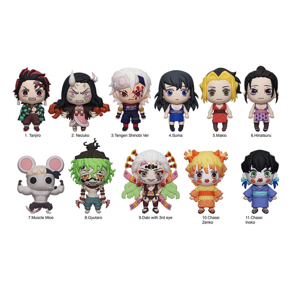 Demon Slayer: Kimetsu no Yaiba 3D PVC Bag Clips Series 6 Display (24) Monogram Int.