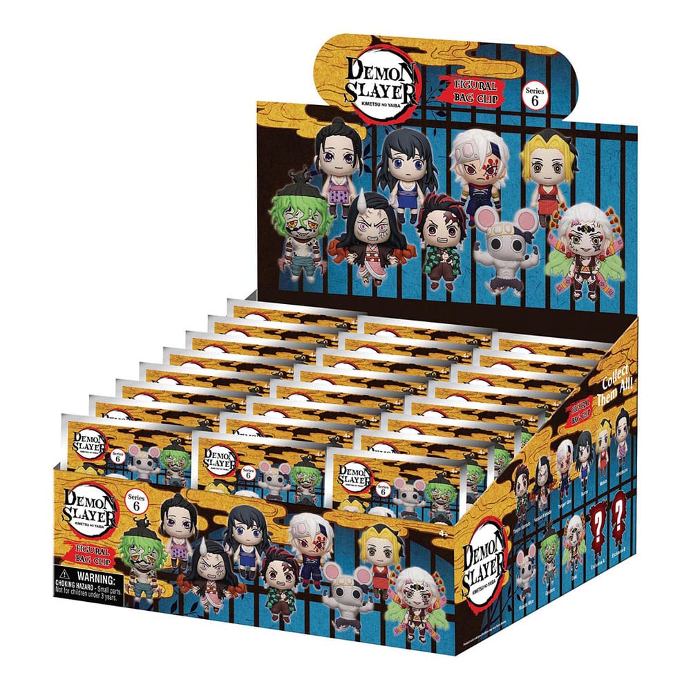 Demon Slayer: Kimetsu no Yaiba 3D PVC Bag Clips Series 6 Display (24) Monogram Int.