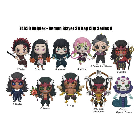 Demon Slayer Season 3 3D Foam Bag Clips Series 8 Display (24) Monogram Int.