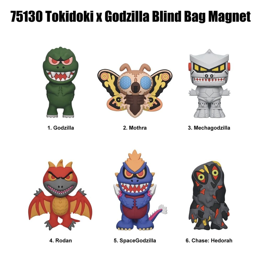 Tokidoki x Godzilla Magnets Blind Pack Serie 1 Display (12) Monogram Int.