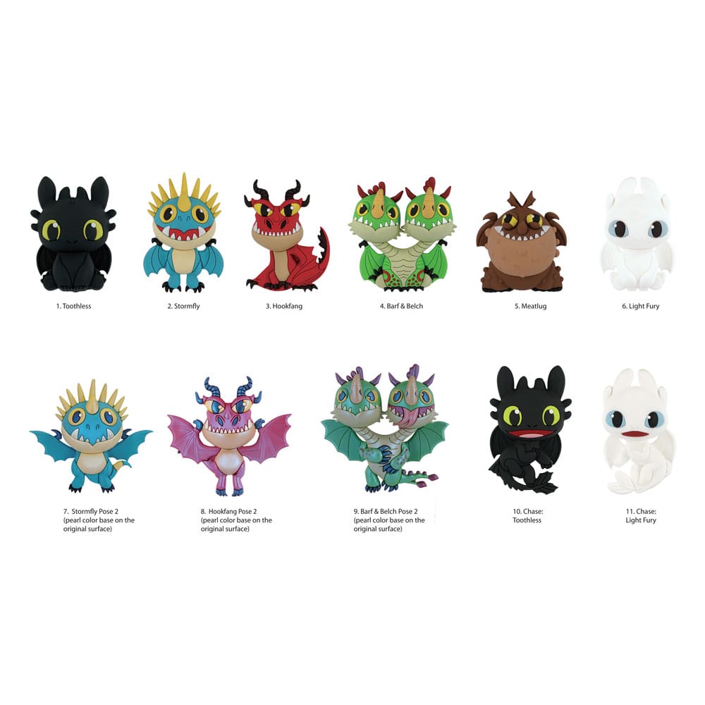 How to Train Your Dragon 3D PVC Bag Clips Series 1 Display (24) Monogram Int.