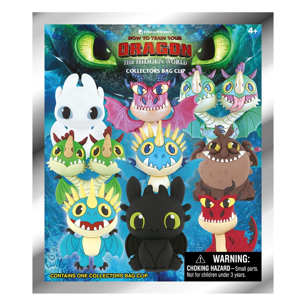 How to Train Your Dragon 3D PVC Bag Clips Series 1 Display (24) Monogram Int.