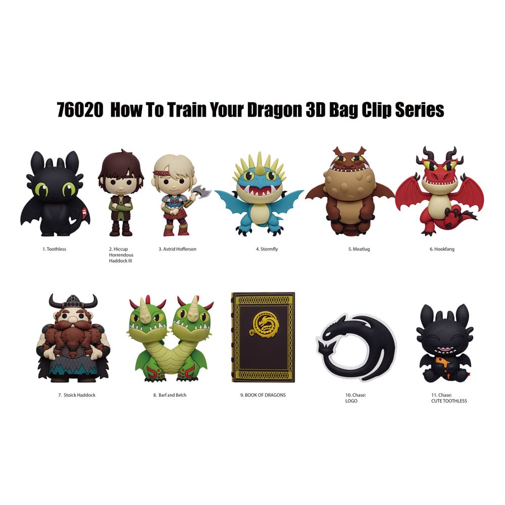 How to train your Dragon 3D PVC Bag Clips 2025 Movie Display (24) Monogram Int.