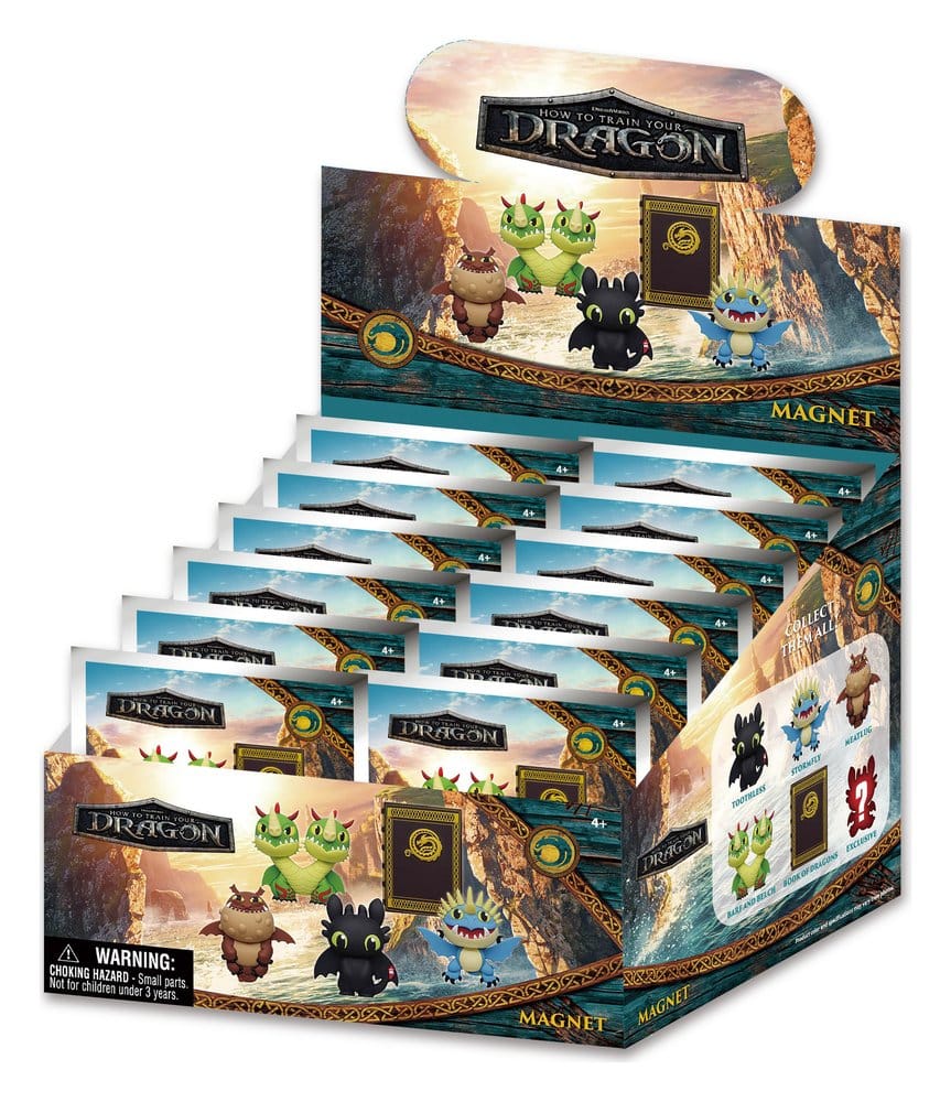 How to Train Your Dragon Magnets blind pack Series 1 Display (12)