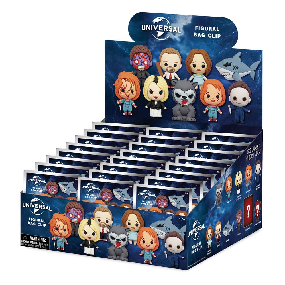 Universal 3D PVC Bag Clips Vault Horror Series 1 Display (24) Monogram Int.