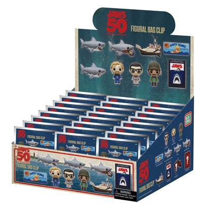 Jaws 3D PVC Bag Clips 50th Anniversary Series 1 Display (24) Monogram Int.