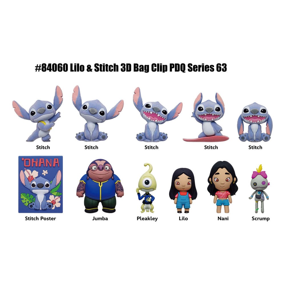 Lilo & Stitch Movie 3D Foam Bag Clips Series 1 Display (24) Monogram Int.