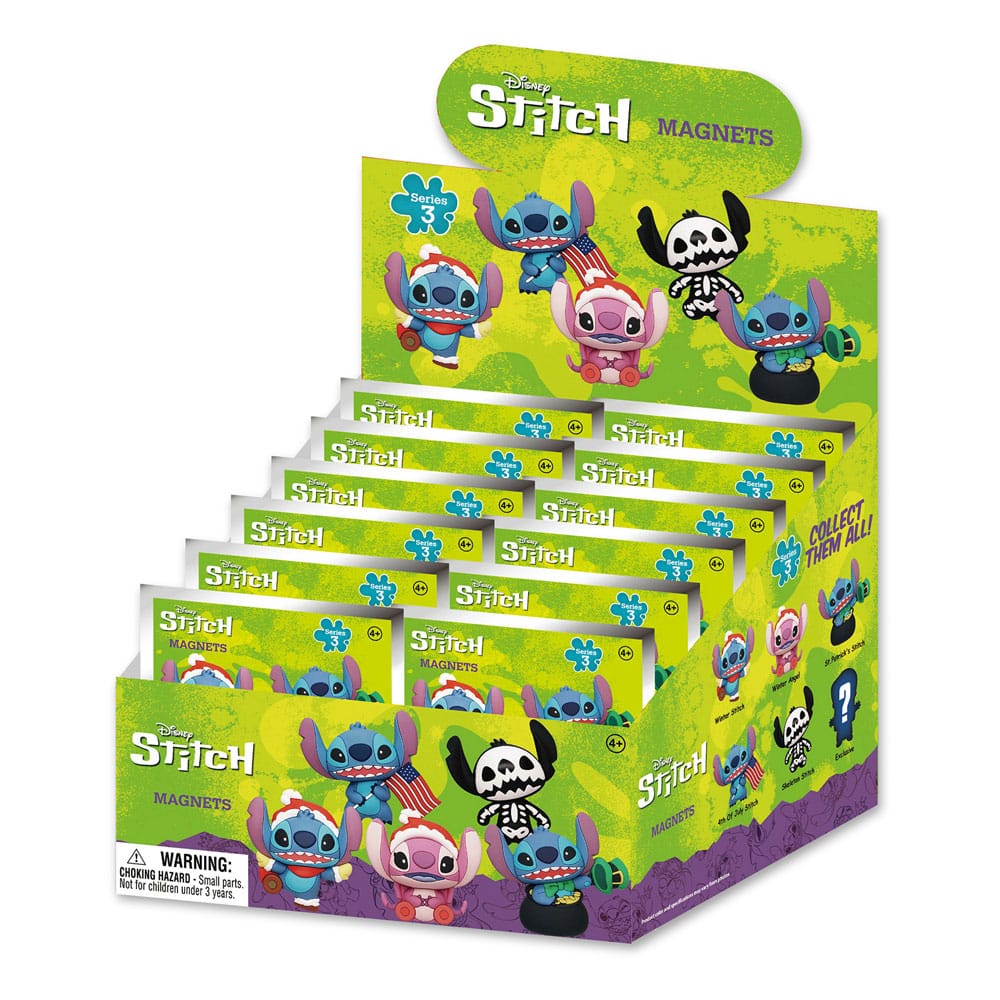Lilo & Stitch 3D Magnets Series 3 Display (12) Magnets
