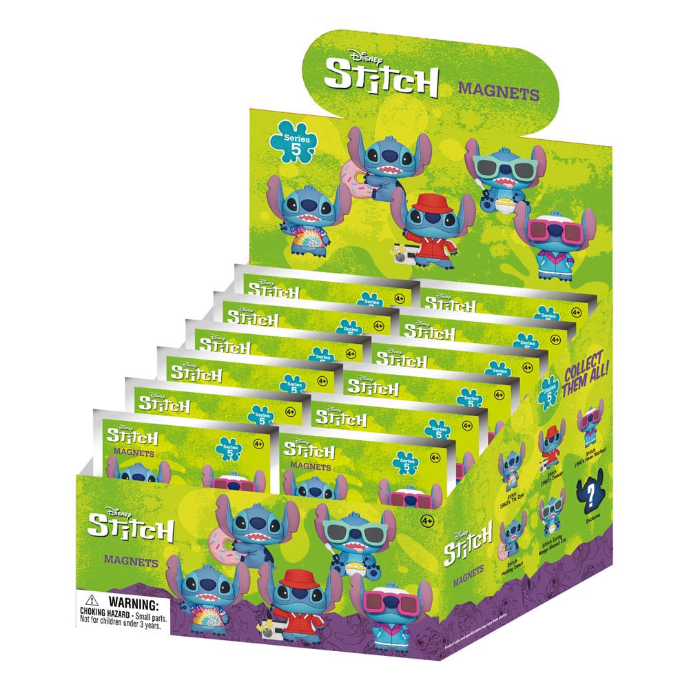 Lilo & Stitch 3D Magnets Stitch Series 5 Blind Pack Display (12) Magnets
