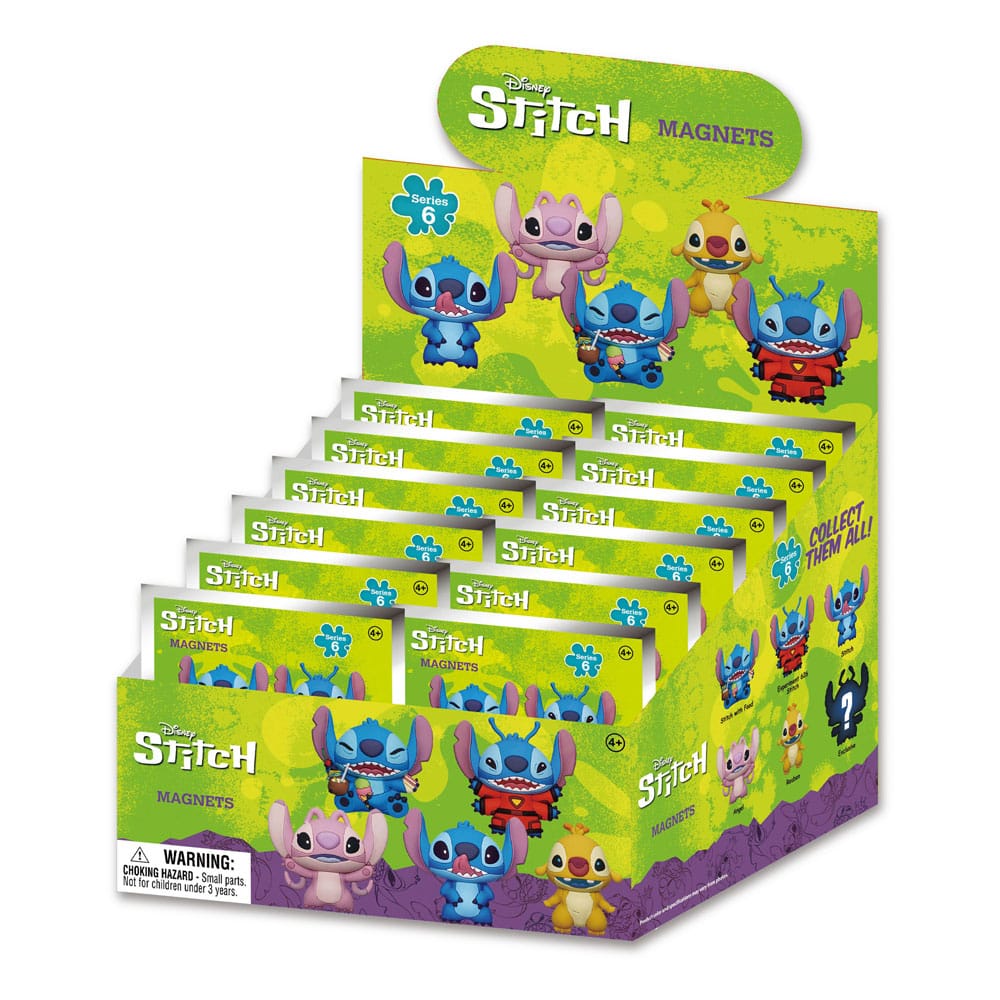 Lilo & Stitch Magnets blind pack Stitch Series 6 Display (12) Monogram Int.